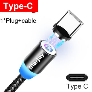 Buy black-for-type-c Marjay Magnetic Micro USB Cable for iPhone Samsung Android Fast Charging Magnet Charger USB Type C Cable Mobile Phone Cord Wire