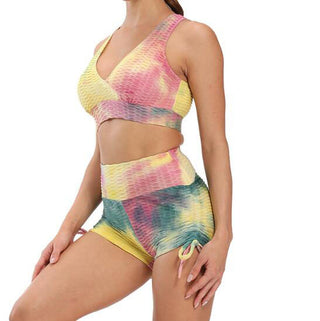 Buy cb328-yellow-st-set 2pcs Yoga Sets Woman Sportswear