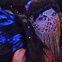 Luxury Tassel Rhinestone Mask for Face