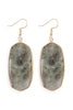 Natural Oval Stone Earrings
