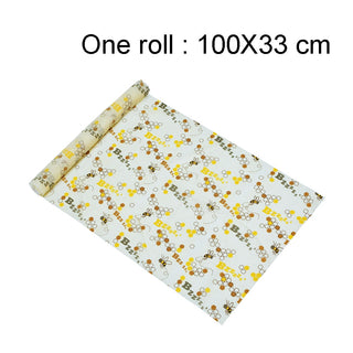 Buy 1-roll-bee-new Beeswax Food Wrap Reusable Eco-Friendly Food Cover Sustainable Seal Tree Resin Plant Oils Storage Snack Wraps