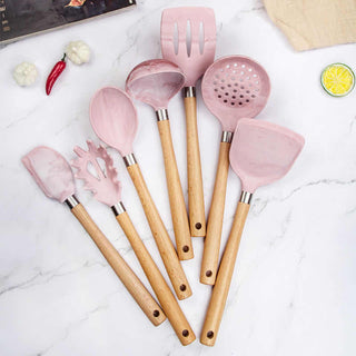 Buy 7pcs-pink ATUCOHO Food Grade Silicone Kitchenware Set