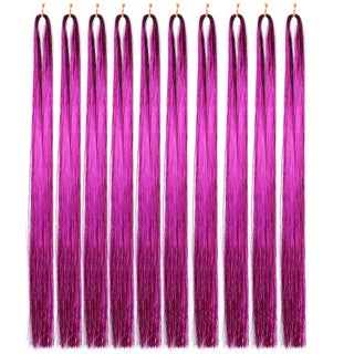 Buy p2-613 10Pack Sparkle Tinsel Clip on in Hair Extensions