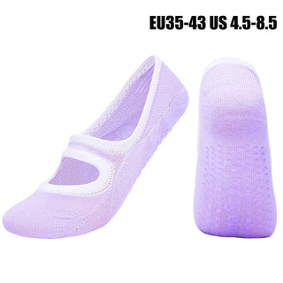 Buy 1-pair8 Hot Breathable Anti-Friction Women Yoga Socks Silicone Non Slip