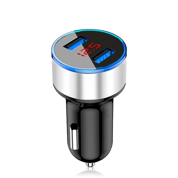 Lovebay 3.1A LED Display Dual USB Car Charger Universal Mobile Phone Aluminum Car-Charger for Xiaomi Samsung iPhone 11 Pro Max