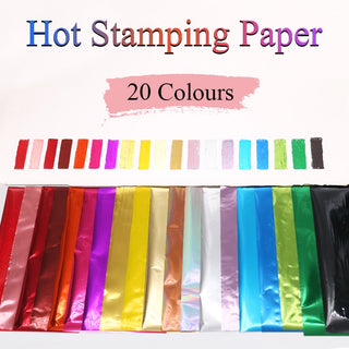 Hot Stamping Foil Paper Glitter Wrapping Paper Foil Quill 20pcs for DIY Art Craft Scrapbook Christmas Gift, Laminating Foil
