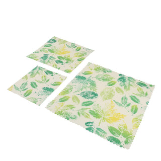 Buy 3pcs-leaf Beeswax Food Wrap Reusable Eco-Friendly Food Cover Sustainable Seal Tree Resin Plant Oils Storage Snack Wraps
