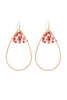 Hde3070 - Open Teardrop With Rondelle Beads Earrings