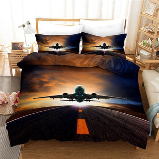Buy 4 Wishstar 3D Bed Linen Airplane Digital Print