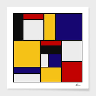 Mondrian De Stijl Art Movement Frame