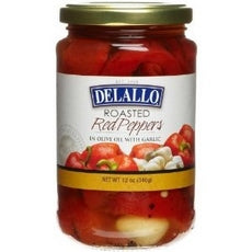 De Lallo Roasted Red Peppers With Garlic (12x12Oz)