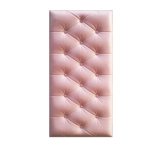 Buy pink 3D Faux Leather PE Foam Wall Sticker