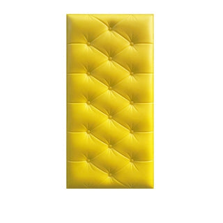 Buy yellow 3D Faux Leather PE Foam Wall Sticker