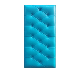 Buy blue 3D Faux Leather PE Foam Wall Sticker