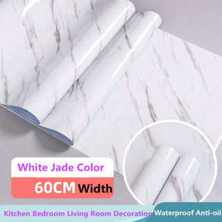 Buy white-jade 3M/5M/10M Kitchen Marble Contact Paper
