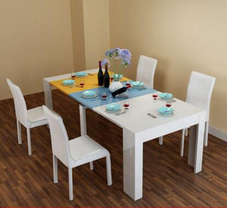 Buy 1table-4-chair-4 Stretch table. Fold the dining table and chairs.