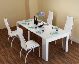 Buy 1table-4-chair-10 Stretch table. Fold the dining table and chairs.