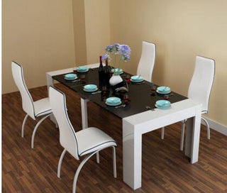 Buy 1table-4-chair-11 Stretch table. Fold the dining table and chairs.