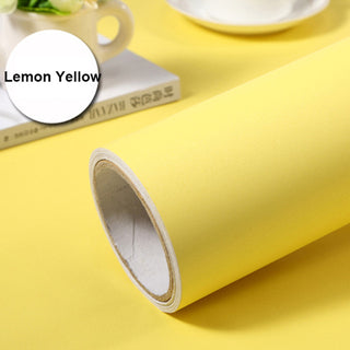 Buy lemon-yellow Matte Vinyl Wallpaper Self Adhesive