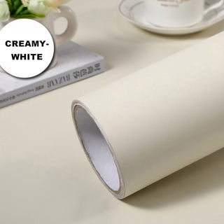 Buy creamy-white Matte Vinyl Wallpaper Self Adhesive