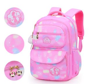 Buy pink-small-bookbag-only 2 Size Cute Girls School Bags with Handbag