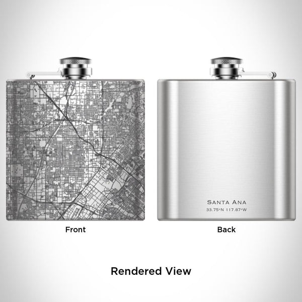 Santa Ana - California Map Hip Flask
