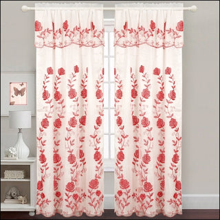 Buy white-red Zoey - Embroidered Panel With Backing - Set of Two - Assorted Colors