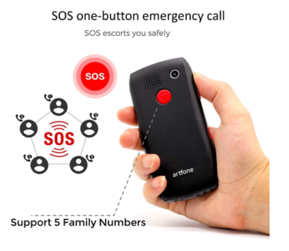 Big Button Mobile Phone for Elderly,Artfone CS181 Upgraded GSM Mobile